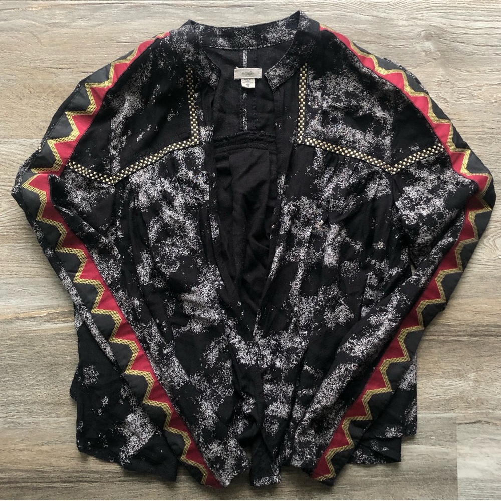 Ecote Printed Rayon Jacket Cover up